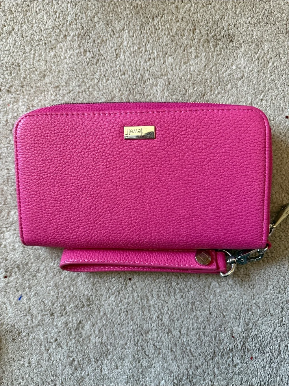 thirty-one Hot Pink Wristlet Wallet with Gold Accent